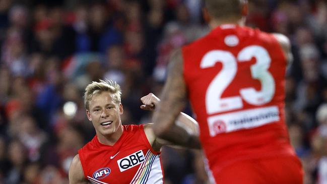 Isaac Heeney is enjoying another standout season in red and white. Picture: Phil Hillyard