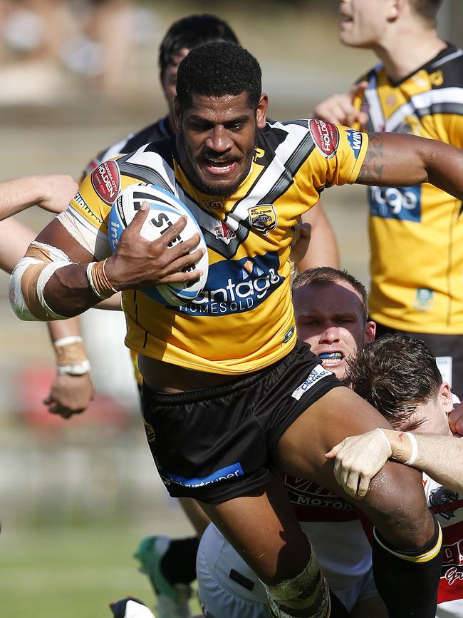 Tui Kamikamica in action for the Sunshine Coast Falcons in the Intrust Super Cup. Picture: Josh Woning