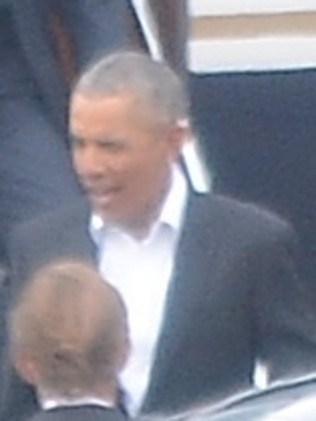 Barack Obama touches down in Sydney. Picture: Mega