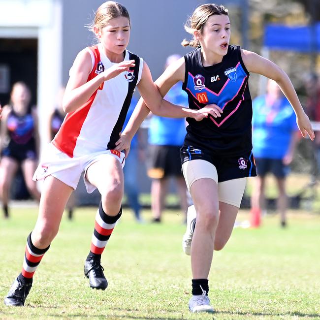 Action from Saturday's McDonaldâ€™s South East Queensland Youth Grand Finals played at Yeronga AFC. 2 September 2023. Picture, John Gass