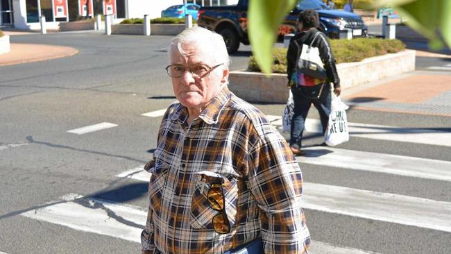 CROSS CROSSING: Len William is pushing the LVRC to make changes to the pedestrian crossings surrounding a major roundabout in Gatton&#39;s CBD. Picture: Ebony Graveur