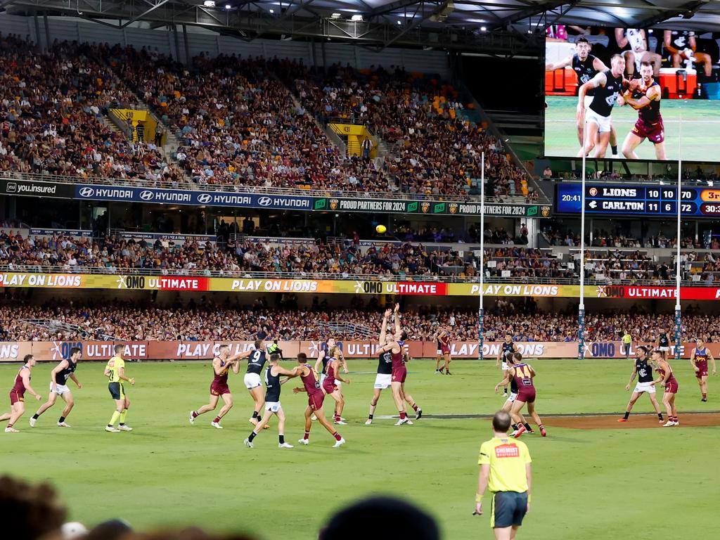 The Lions look set to stay at the Gabba. (Photo by Dylan Burns/AFL Photos via Getty Images)