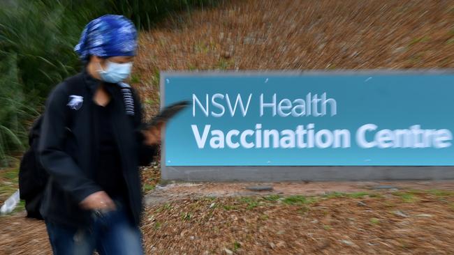 A mass-vaccination hub in Sydney. Picture: Joel Carrett