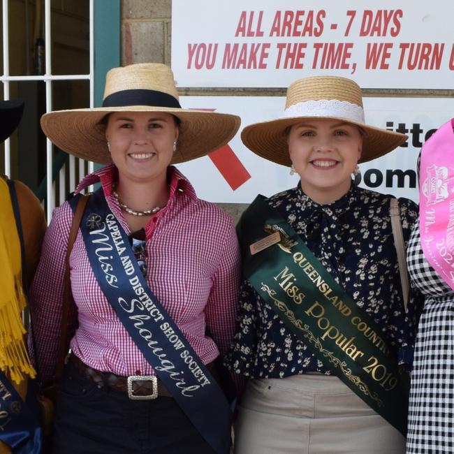 Meg Grogan (left) and Lyndal Tuttle at the Emerald Show on June 2, 2021. Picture: Kristen Booth