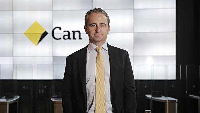 CBA CEO Matt Comyn at the Commonwealth bank offices at Darling Park in Sydney CBD.