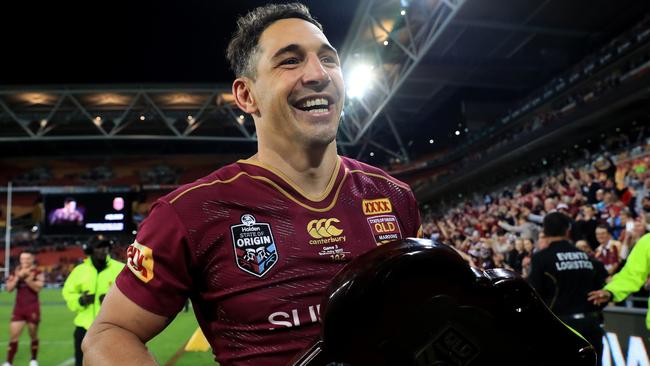 Billy Slater after Origin III - potentially his last Queensland appearance. Picture: Adam Head