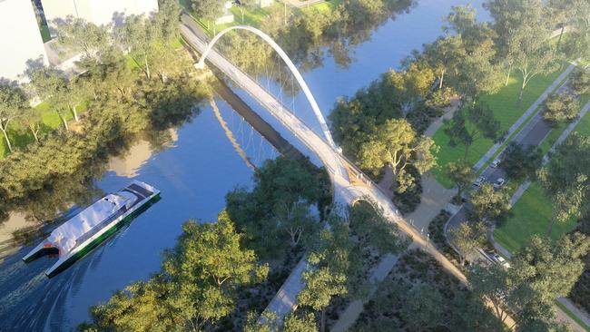 The bridge would link residents on the opposite side of the CBD to the Parramatta Light Rail stop on Tramway Ave.