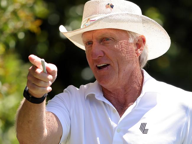 AUGUSTA, GEORGIA - APRIL 12:  Greg Norman of Australia, CEO and Commissioner of the LIV Golf Tour, walks down the fourth hole during the second round of the 2024 Masters Tournament at Augusta National Golf Club on April 12, 2024 in Augusta, Georgia. (Photo by Jamie Squire/Getty Images) (Photo by Jamie Squire/Getty Images)