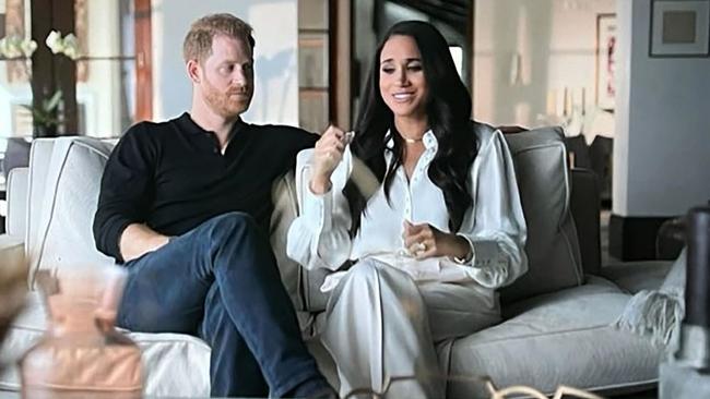 In their new series, Harry and Meghan show they have a serious beef with Brexit. Picture: Netflix