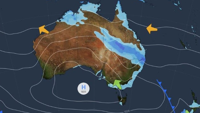 The system will become embedded over Queensland on Thursday. Picture: WeatherZone