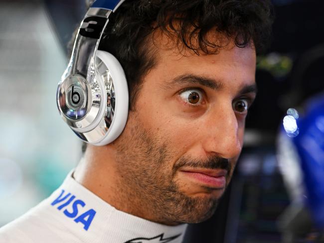 JEDDAH, SAUDI ARABIA - MARCH 09: Daniel Ricciardo of Australia and Visa Cash App RB prepares to drive in the garage during the F1 Grand Prix of Saudi Arabia at Jeddah Corniche Circuit on March 09, 2024 in Jeddah, Saudi Arabia. (Photo by Rudy Carezzevoli/Getty Images)