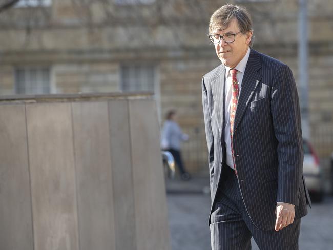 Raoul Wilson SC arrives at the Supreme Court of Tasmania. Picture: Chris Kidd