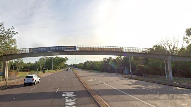 A woman fell from a raised walkway on Trower Road near the Jingili water gardens.