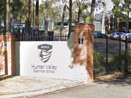 The Hunter Valley Grammer School is based northwest of Newcastle. Picture: Google Maps