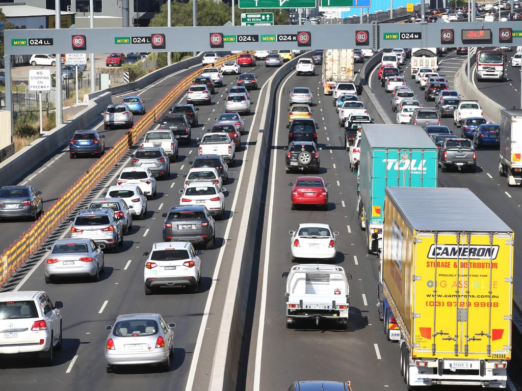 The CityLink in Melbourne will see a toll rise. Picture: David Caird