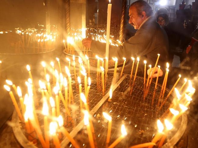 Orthodox Christians celebrate their Christmas at the Church of the Nativity in January. Picture; Getty Images.