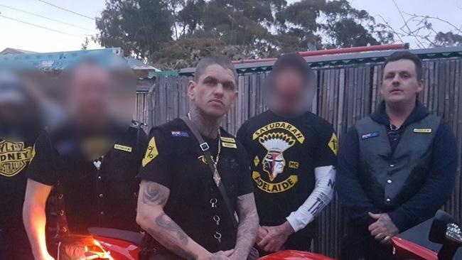 Dean Stephen Reid (foreground) and David Michael Evans (right) have each pleaded guilty to taking part in a Satudarah bikie-gang linked home invasion in Canberra. Picture: Facebook/Supplied