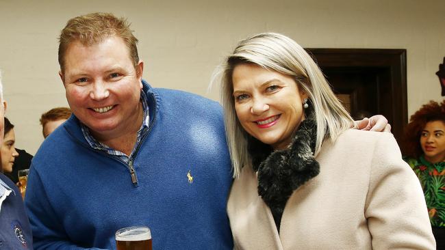 Craig Laundy with his wife Suzie. Picture: John Appleyard