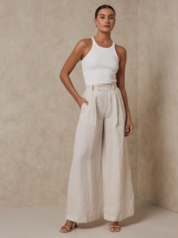 AERE Linen Wide Leg Pants. Picture: THE ICONIC.