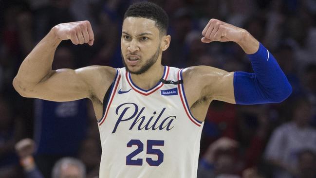 Ben Simmons will lead Philadelphia against Melbourne United. Picture: Getty Images