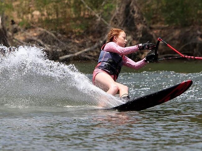 Hannah Pollock, daughter of Townsville Water Ski Club president Gary Pollock, will hit the water this weekend as recreational boating COVID-19 restrictions get lifted.