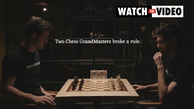 Chess Grandmaster Igors Rausis being crushed by an amateur 