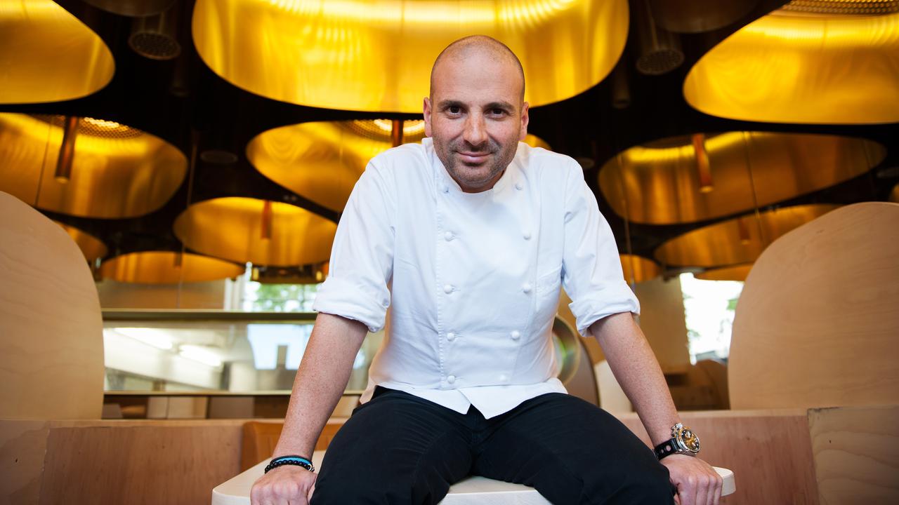 Calombaris inside his award-winning restaurant Press Club, which recently closed.