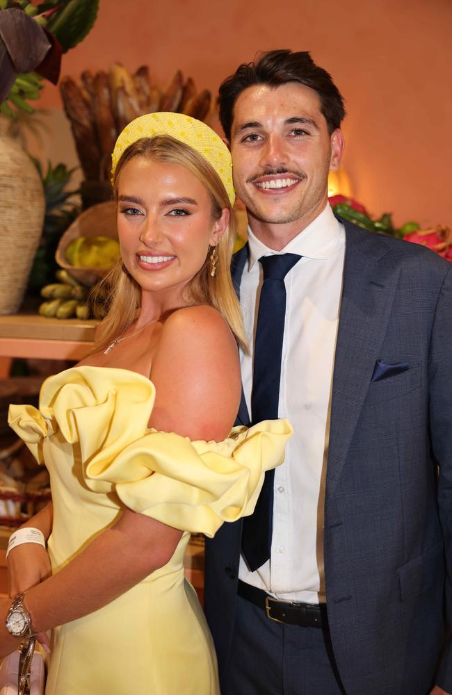 Grace Hayden and Wilson Statham at the Magic Millions Race Day 2025 at Gold Coast Turf Club for Gold Coast at Large. Picture, Portia Large.