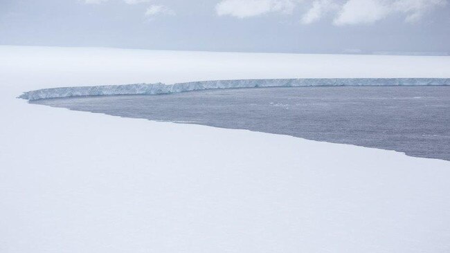 A photograph released by the UK Ministry of Defence on December 5 shows part of one of the largest recorded icebergs, known as A68a, floating near the island of South Georgia. Picture via AFP