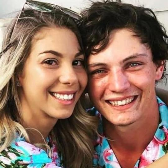 Maree, 24, and Rhiley, 22, Kuhrt who tragically died when the Piper Cherokee plane he was flying crashed into Mount Hector on April 2, 2023. Picture: Supplied by Kuhrt family