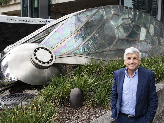 QBM - Robert Falzon - owner of 105-y-o Brisbane company Minnis & Sampson that makes cool stuff - like the giant Cicada statue in the middle of the busway. Pic Mark Cranitch.