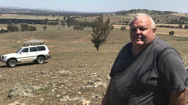 Les Boyd on his property near Cootamundra. 