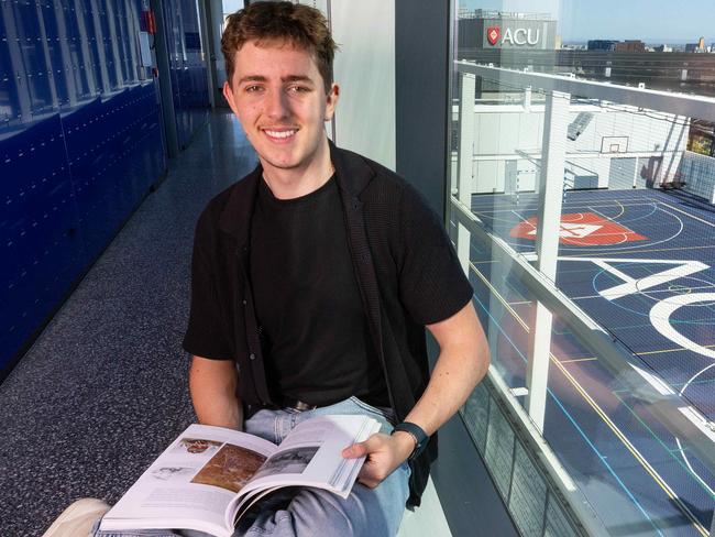 MELBOURNE, DECEMBER 19, 2024: Student about to start his course at Australian Catholic University Clyde Todd. Picture: Mark Stewart