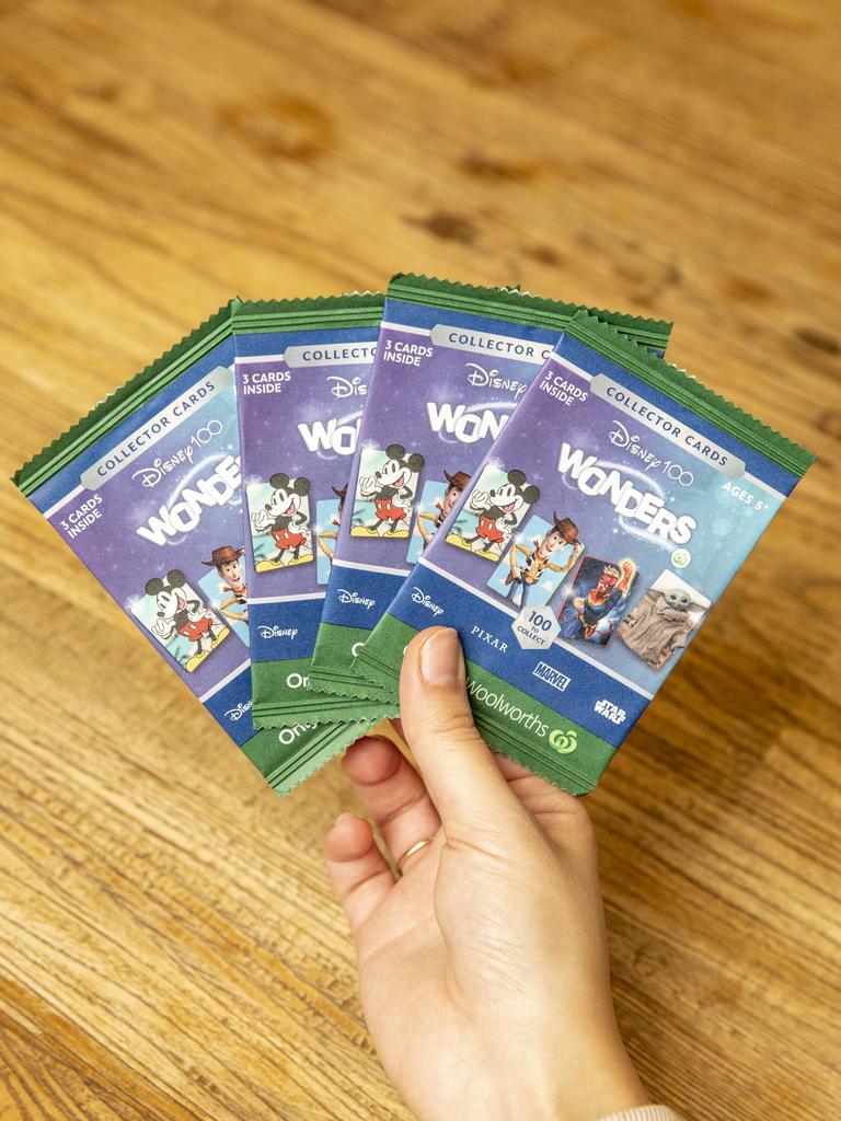Each pack contains three cards. Picture: Dallas Kilponen/Woolworths