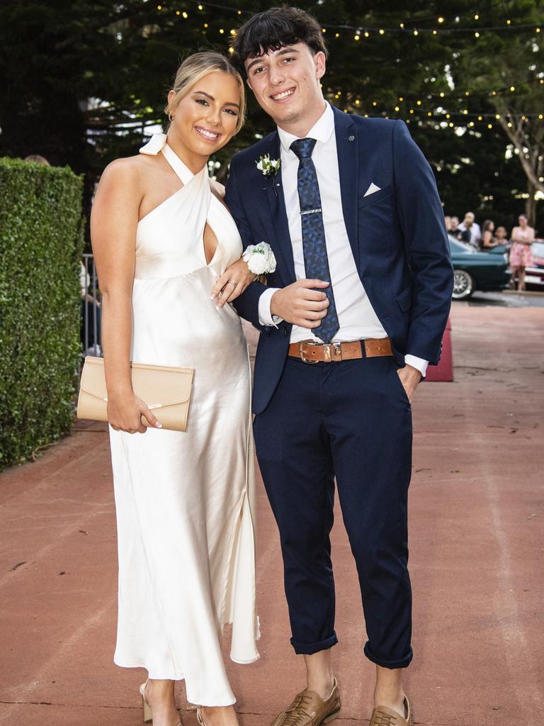 George Jerrard and partner Abbey Watts at St Mary's College formal at Picnic Point, Friday, March 24, 2023. Picture: Kevin Farmer