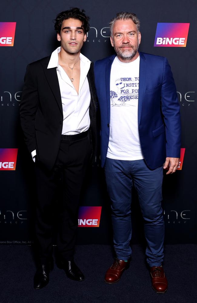 Dune: Prophecy stars Josh Heuston and Brendan Cowell. Picture: Brendon Thorne/Getty Images