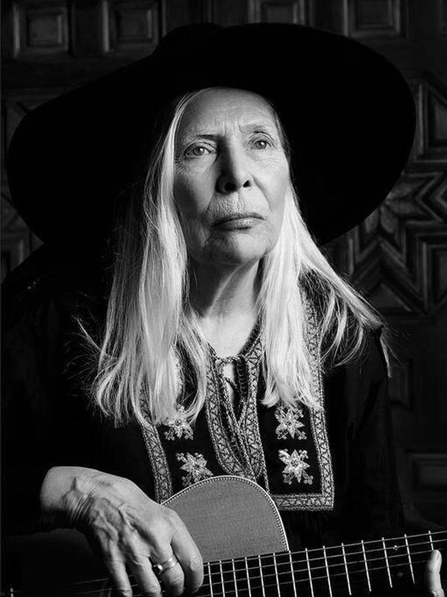 Singer Joni Mitchell for Saint Laurent.