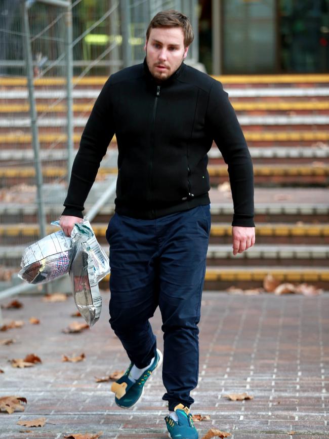 Cranston leaves Sydney Police Centre in 2017. Picture: Dylan Robinson