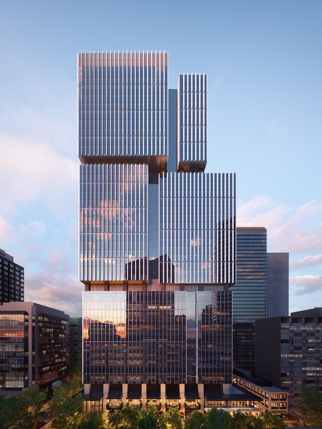 How the office tower above Victoria Cross Station is expected to look.