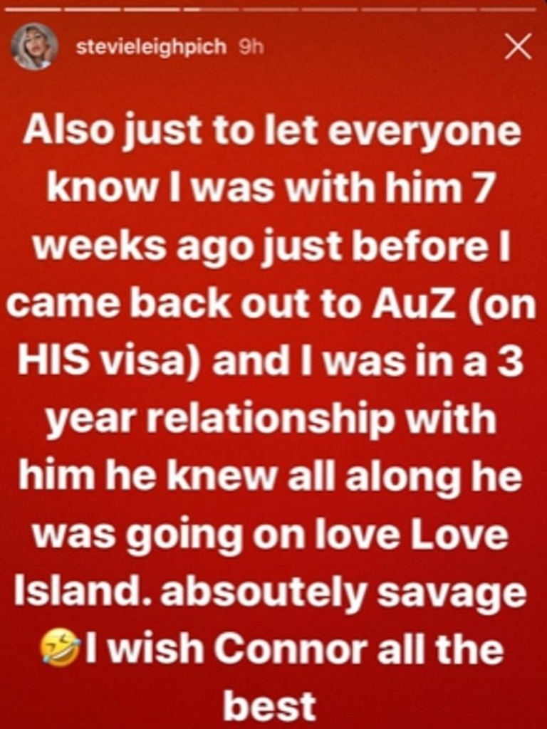 Pich posted on her Instagram story once the Love Island line-up had been announced. Picture: Instagram