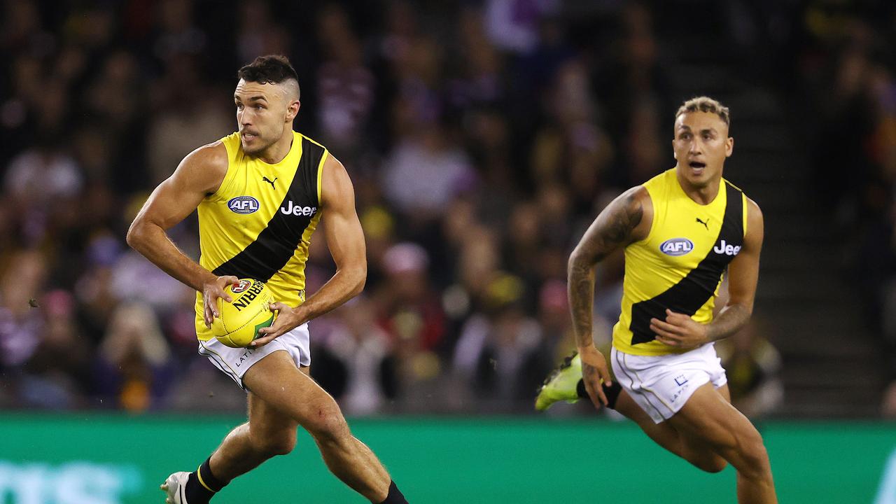 Shane Edwards (left) is among a group of ageing Tigers. Picture: Michael Klein