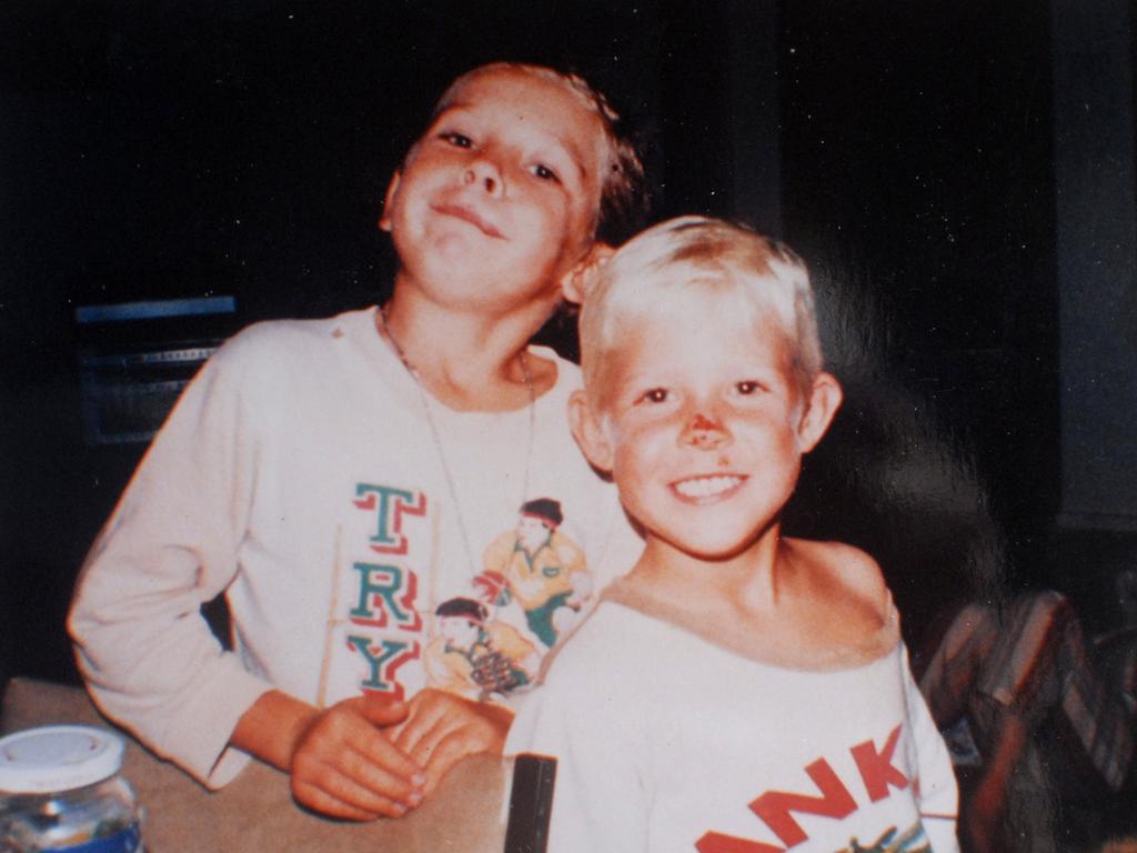 Fanning, right, with older brother Sean.