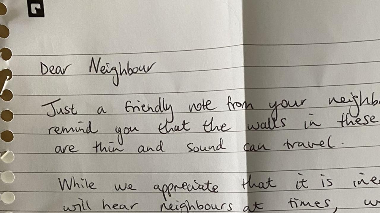 Neighbour Sends Man ‘mortifying Sex Note Au — Australias Leading News Site 