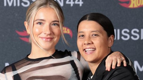 LONDON, ENGLAND - NOVEMBER 06: Kristie Mewis and Sam Kerr attend the Reimagining The Future Gala Dinner for Lewis Hamilton's Charitable Foundation, Mission 44 at The Design Museum on November 06, 2024 in London, England. (Photo by Shane Anthony Sinclair/Getty Images for Mission 44)