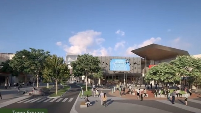 The town square at the $1 billion Armstrong Creek town centre.