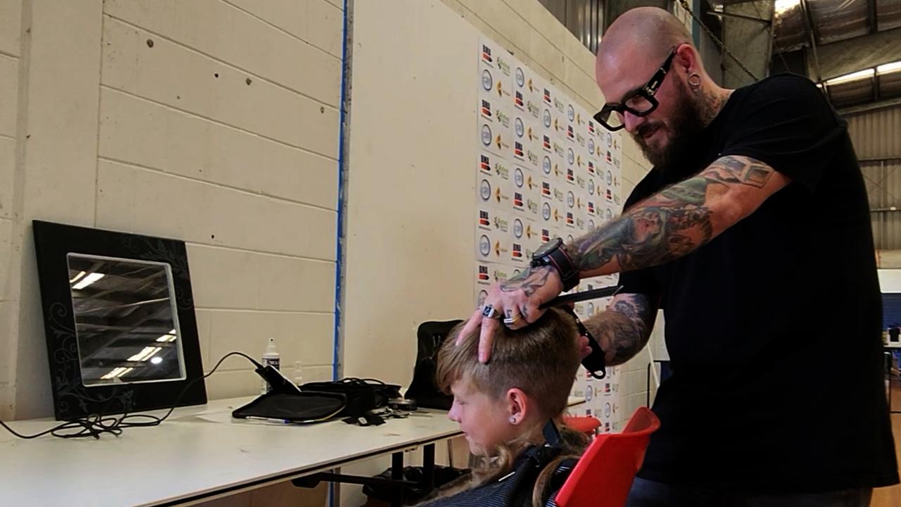 School Savvy pop up in Mackay, 2023. The pop-up run by CatholicCare offers and free haircuts. Picture: Supplied