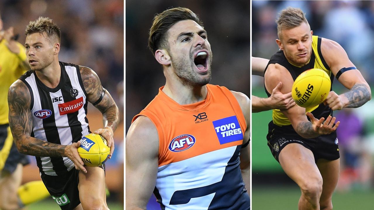 The biggest 2019 AFL free agents: Jamie Elliott, Stephen Coniglio and Brandon Ellis.