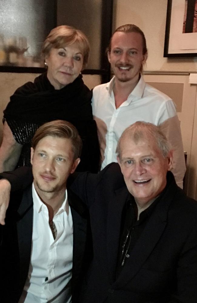 The Farnham Family, clockwise from bottom left: Rob, Jill, James and John Farnham. Picture: Supplied