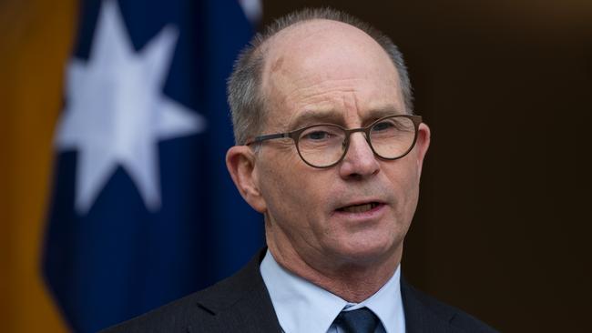 Chief Medical Officer Professor Paul Kelly at Parliament House in Canberra. Picture: NCA NewsWire / Martin Ollman