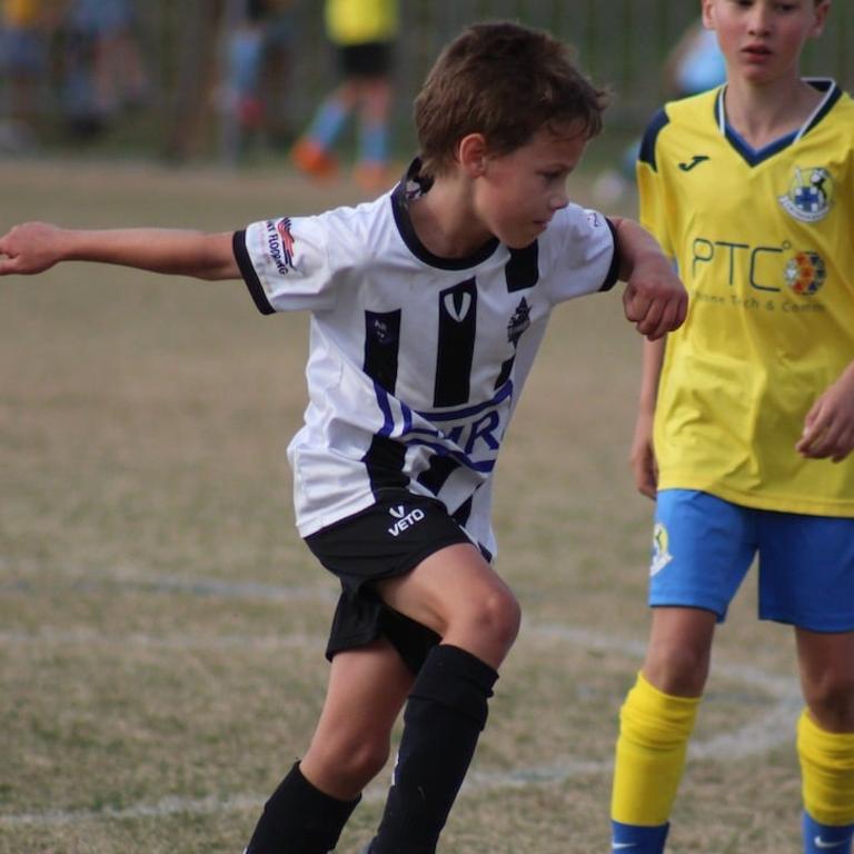 Action from the Gold Coast Premier Invitational football tournament. Pic: Supplied